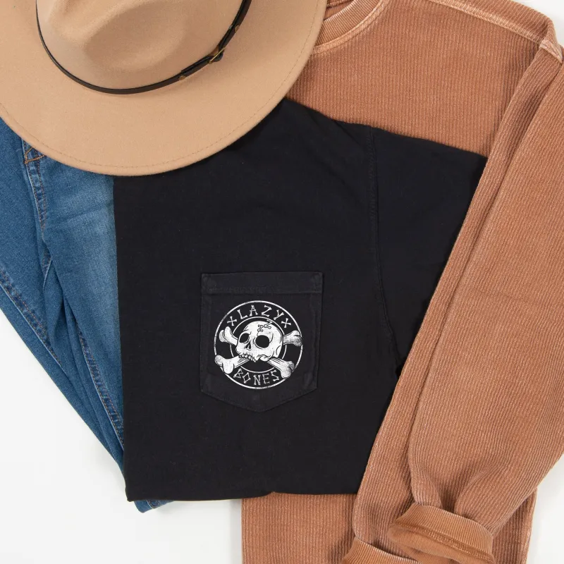 Lazy Bones Halloween Pocket Comfort Colors Tshirt sold by Refinery Number One