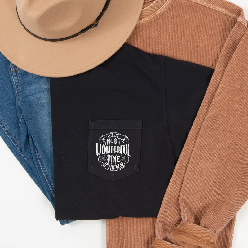 It's The Most Wonderful Time Halloween Pocket Comfort Colors Tshirt sold by Refinery Number One