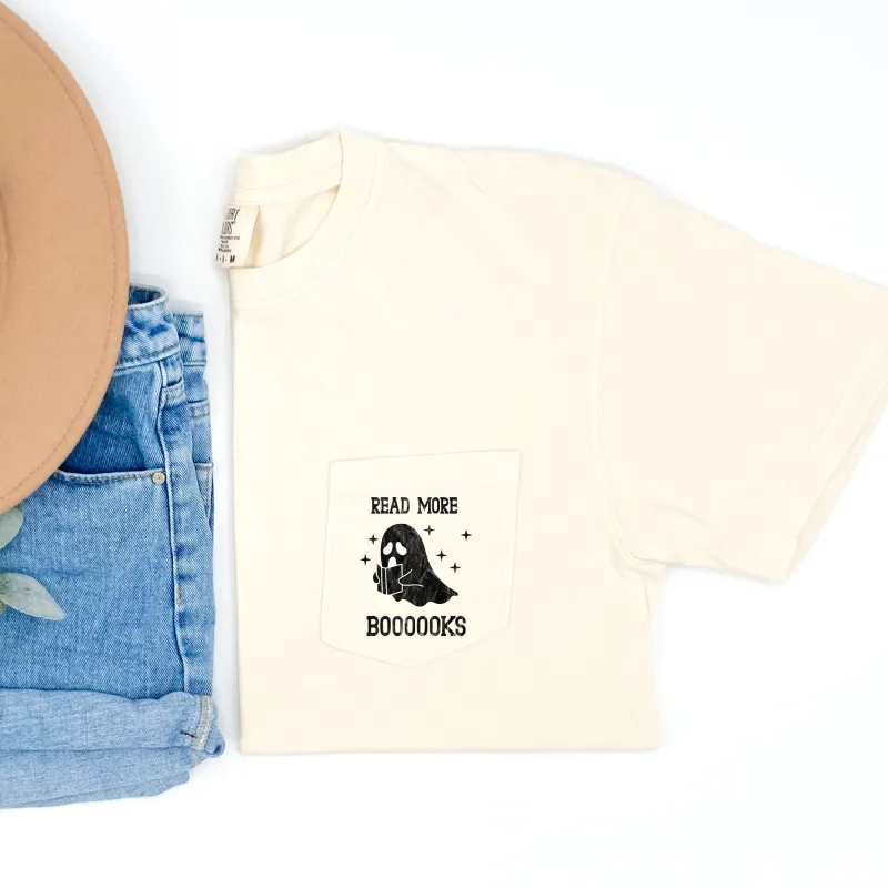 Read More Boooks Halloween Pocket Comfort Colors Tshirt sold by Refinery Number One