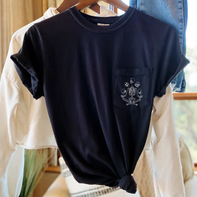 Skeleton Juggling Halloween Pocket Comfort Colors Tshirt sold by Refinery Number One
