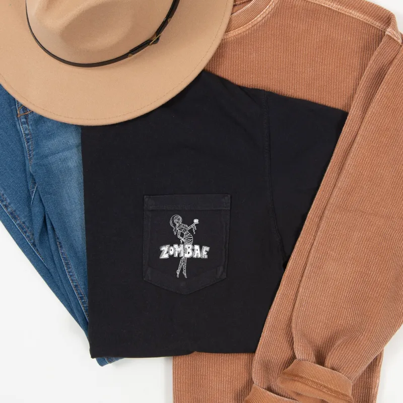 Zombae Halloween Pocket Comfort Colors Tshirt sold by Refinery Number One