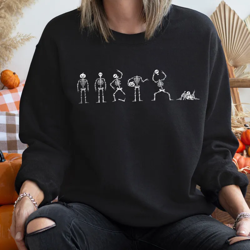 Skeleton Dance Vintage Halloween Sweatshirt sold by Refinery Number One