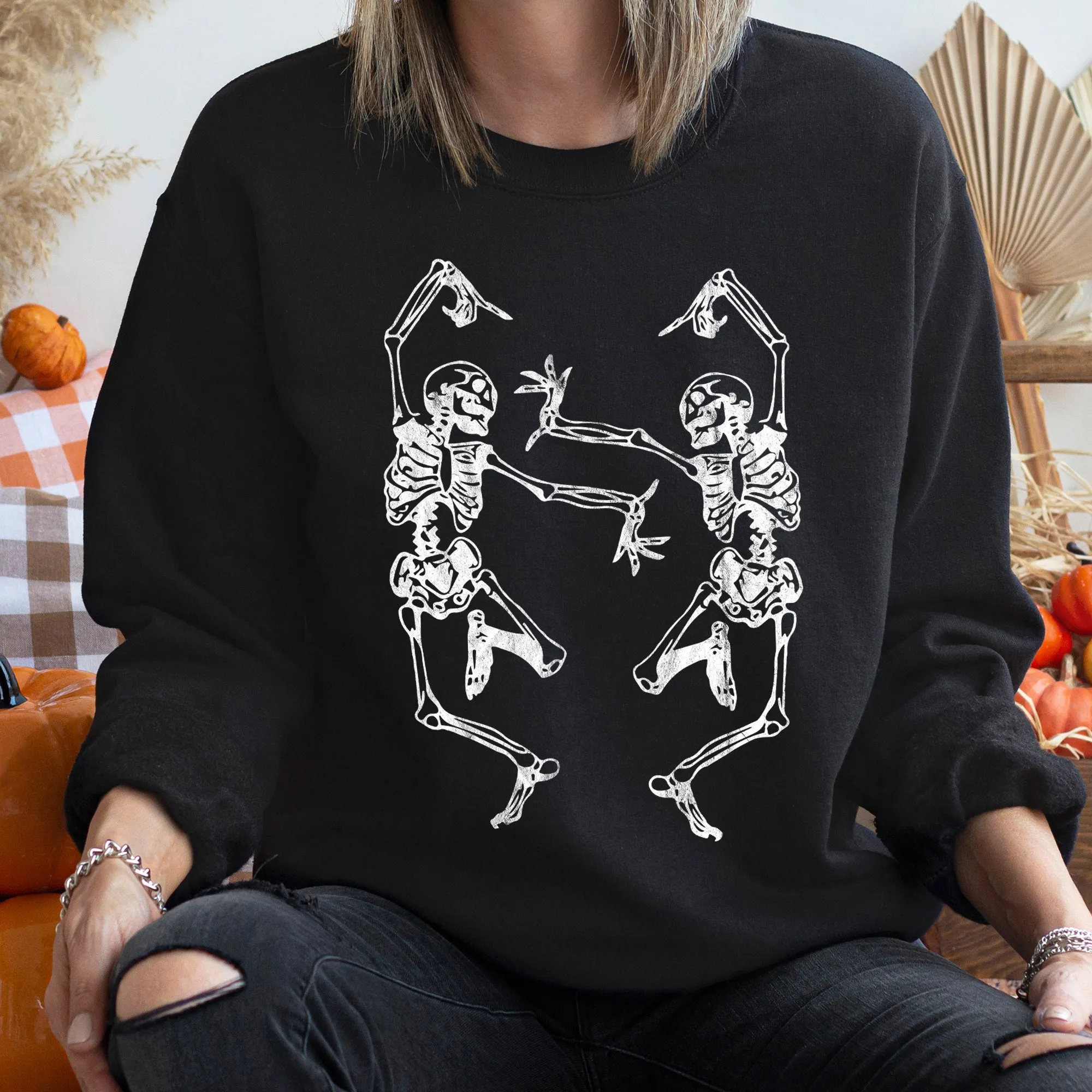 Dancing Skeletons Vintage Halloween Sweatshirt sold by Refinery Number One