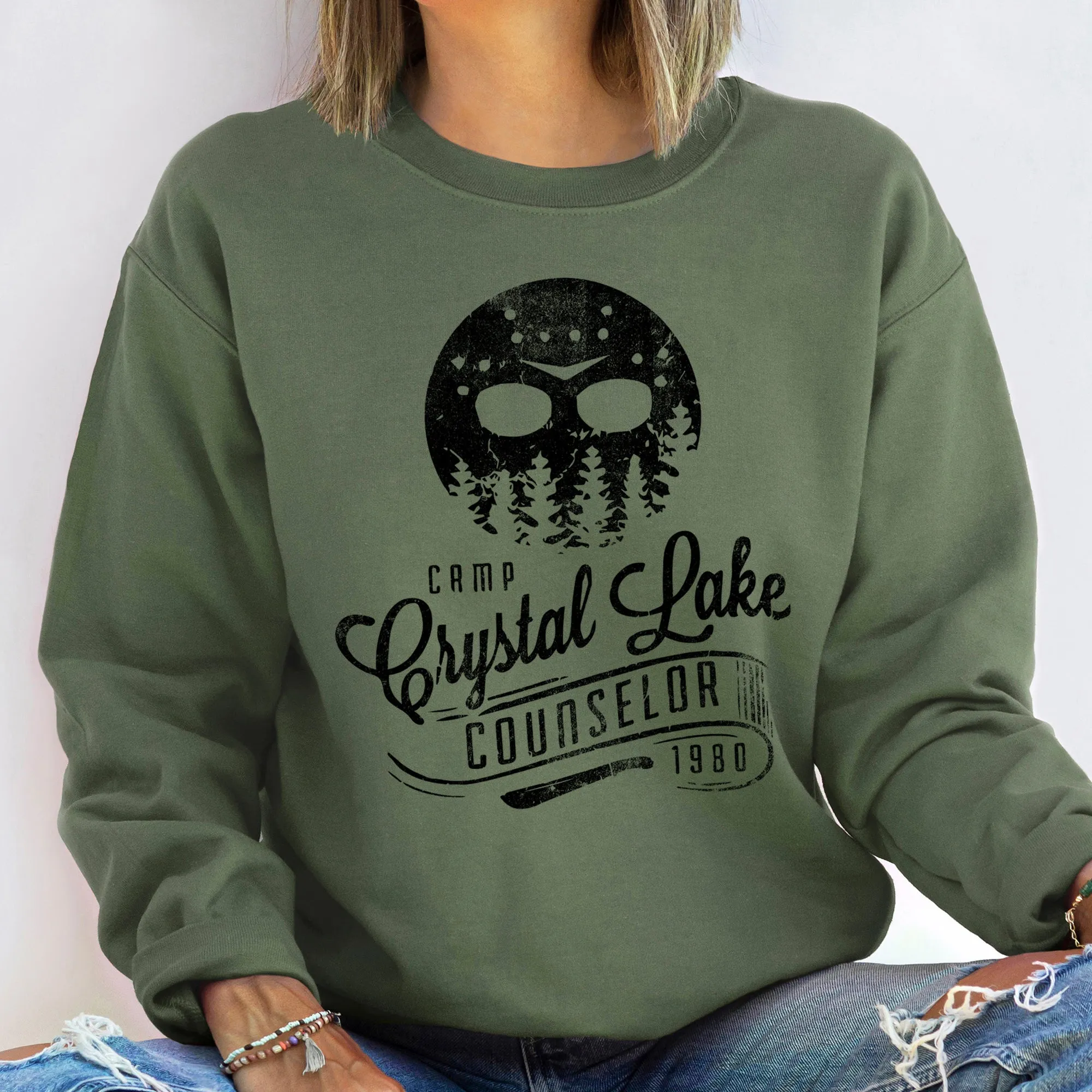 Crystal Lake Halloween Sweatshirt sold by Refinery Number One product image thumbnail 3