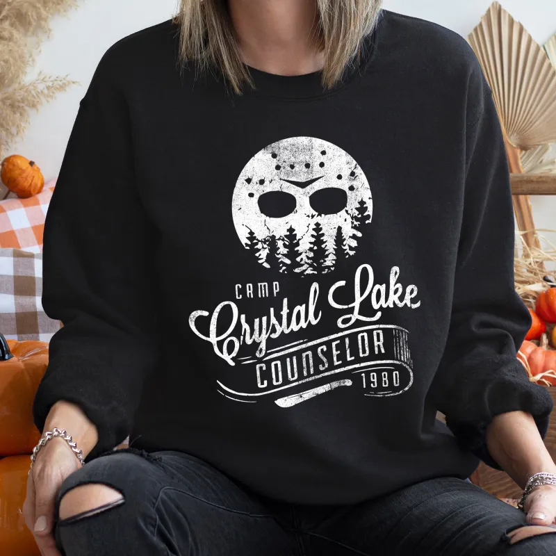 Crystal Lake Vintage Halloween Sweatshirt sold by Refinery Number One