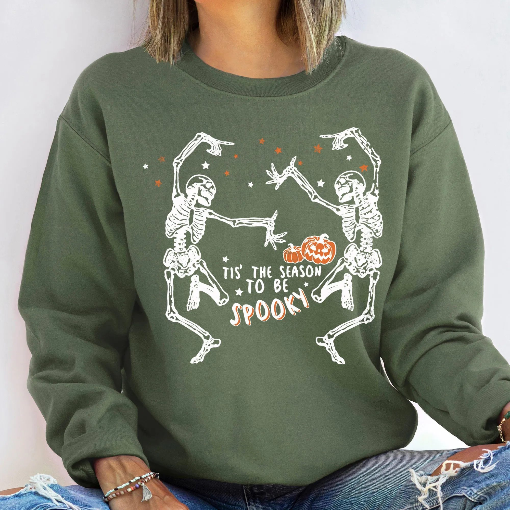 Spooky Dance Vintage Halloween Sweatshirt sold by Refinery Number One product image thumbnail 2