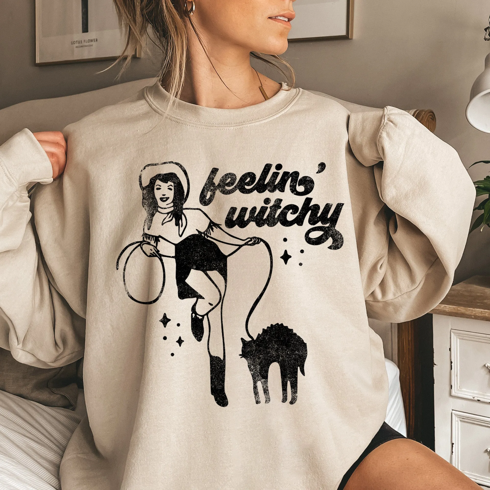 Feeling Witchy Halloween Sweatshirt sold by Refinery Number One