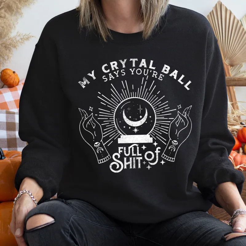 My Crystal Ball Vintage Halloween Sweatshirt sold by Refinery Number One