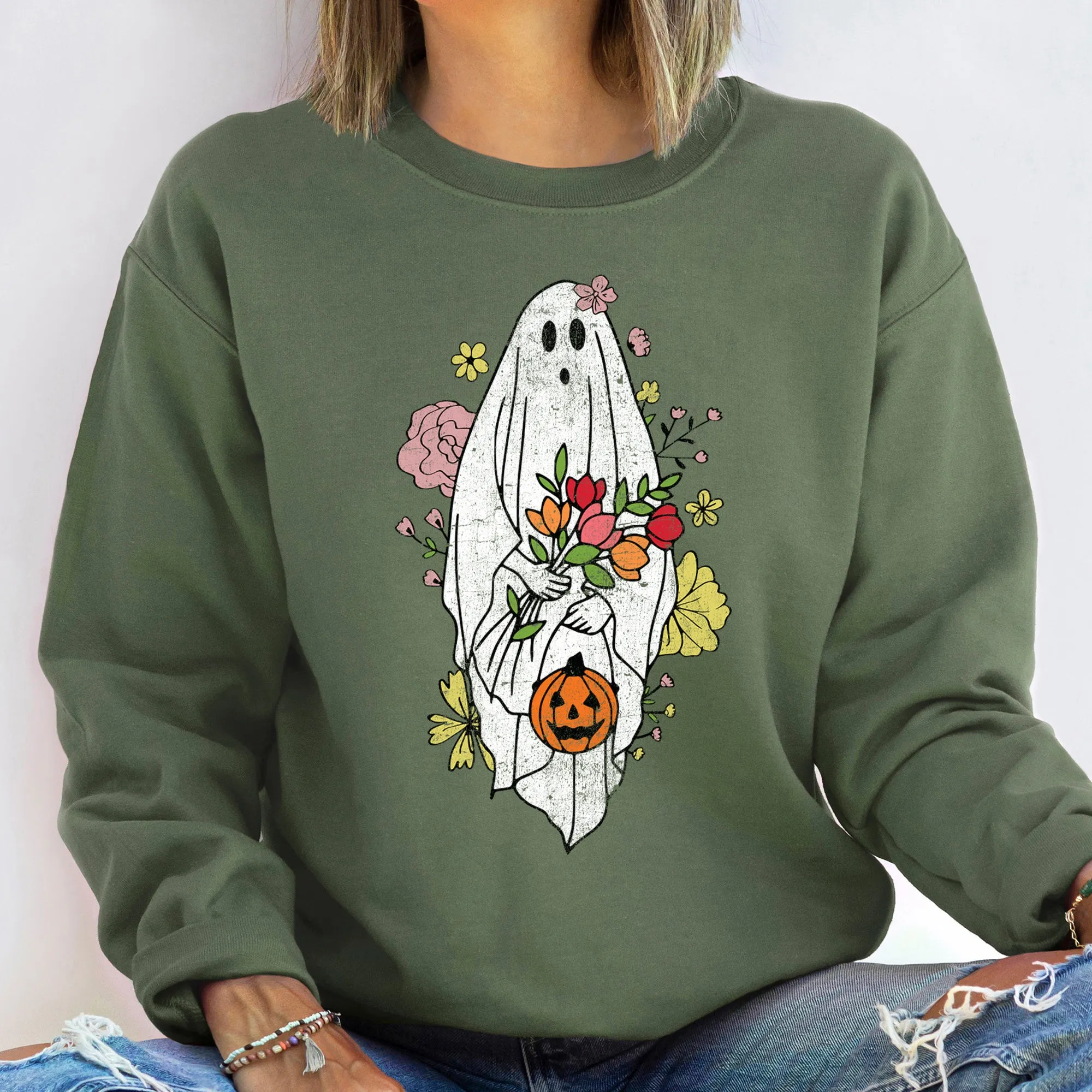 Ghost Bride Halloween Sweatshirt sold by Refinery Number One product image thumbnail 4