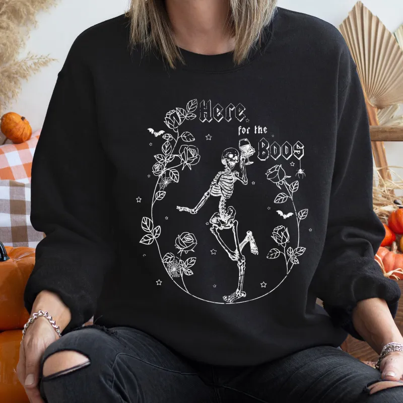 Here For The Boos Vintage Halloween Sweatshirt sold by Refinery Number One