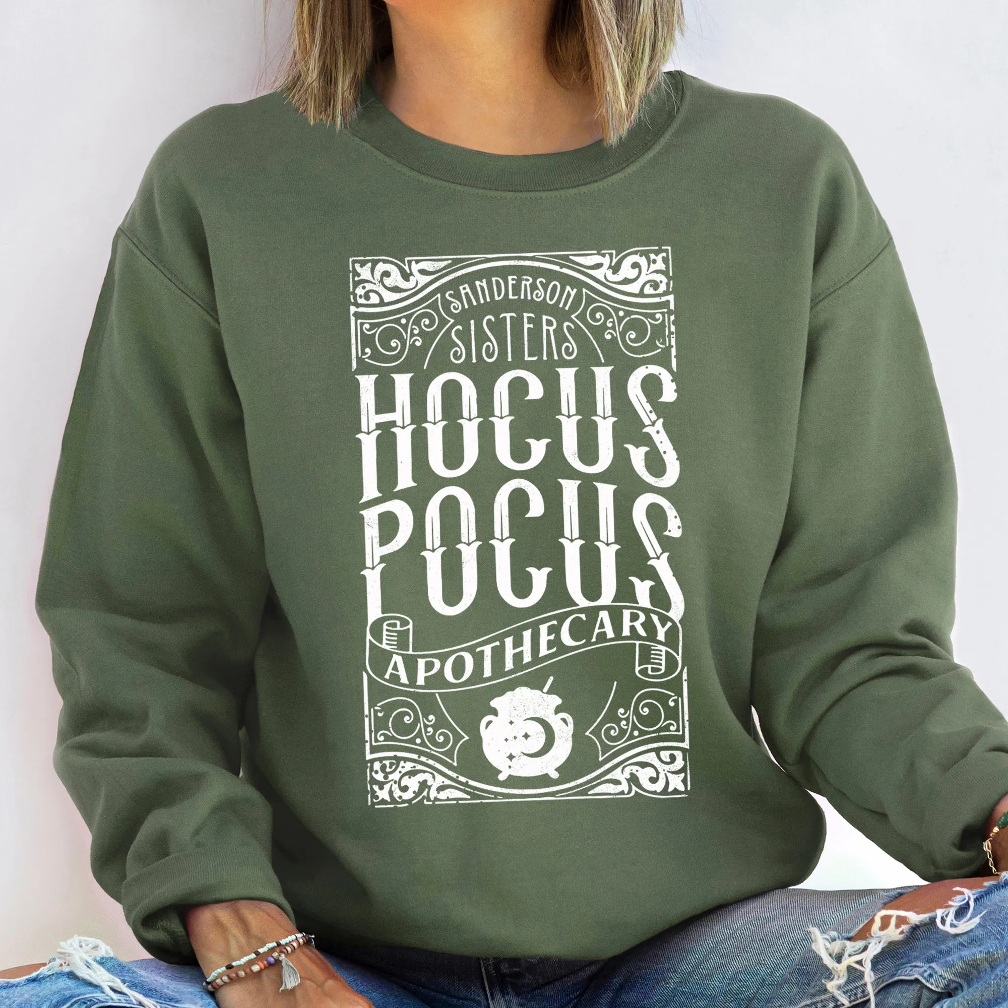 Hocus Pocus Apothecary Halloween Sweatshirt sold by Refinery Number One product image thumbnail 2