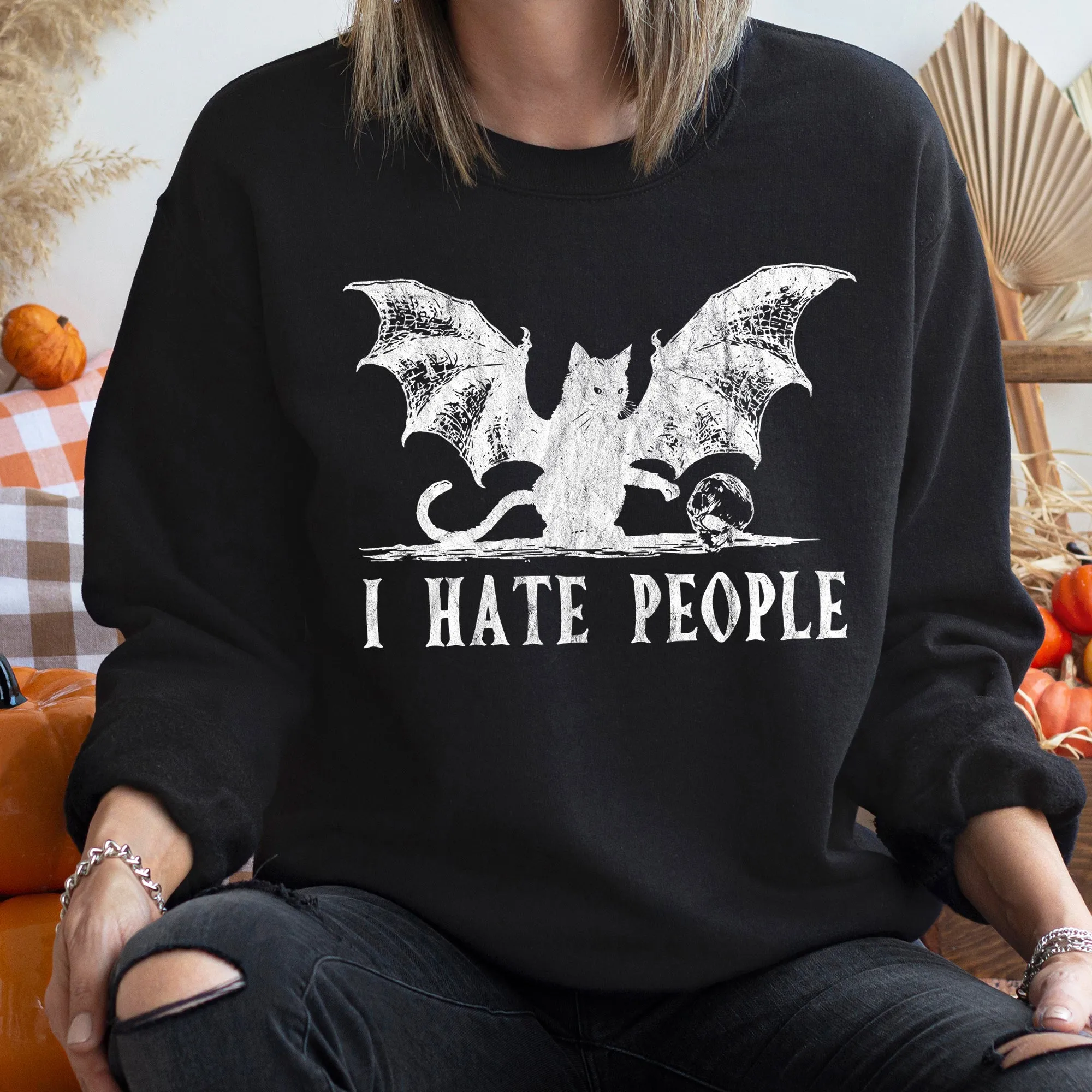 I Hate People Vintage Halloween Sweatshirt sold by Refinery Number One