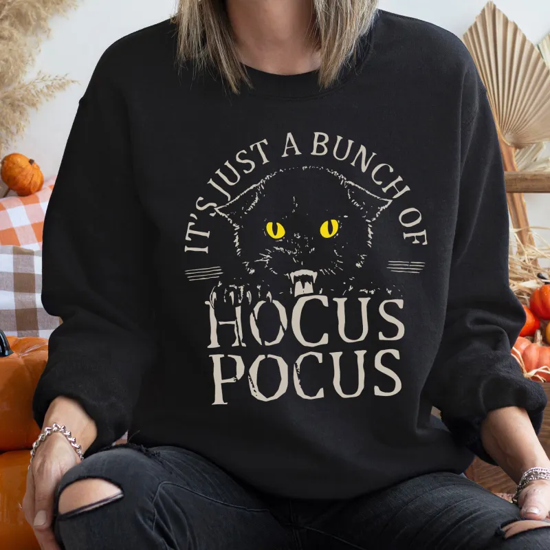Hocus Pocus Cat Halloween Sweatshirt sold by Refinery Number One