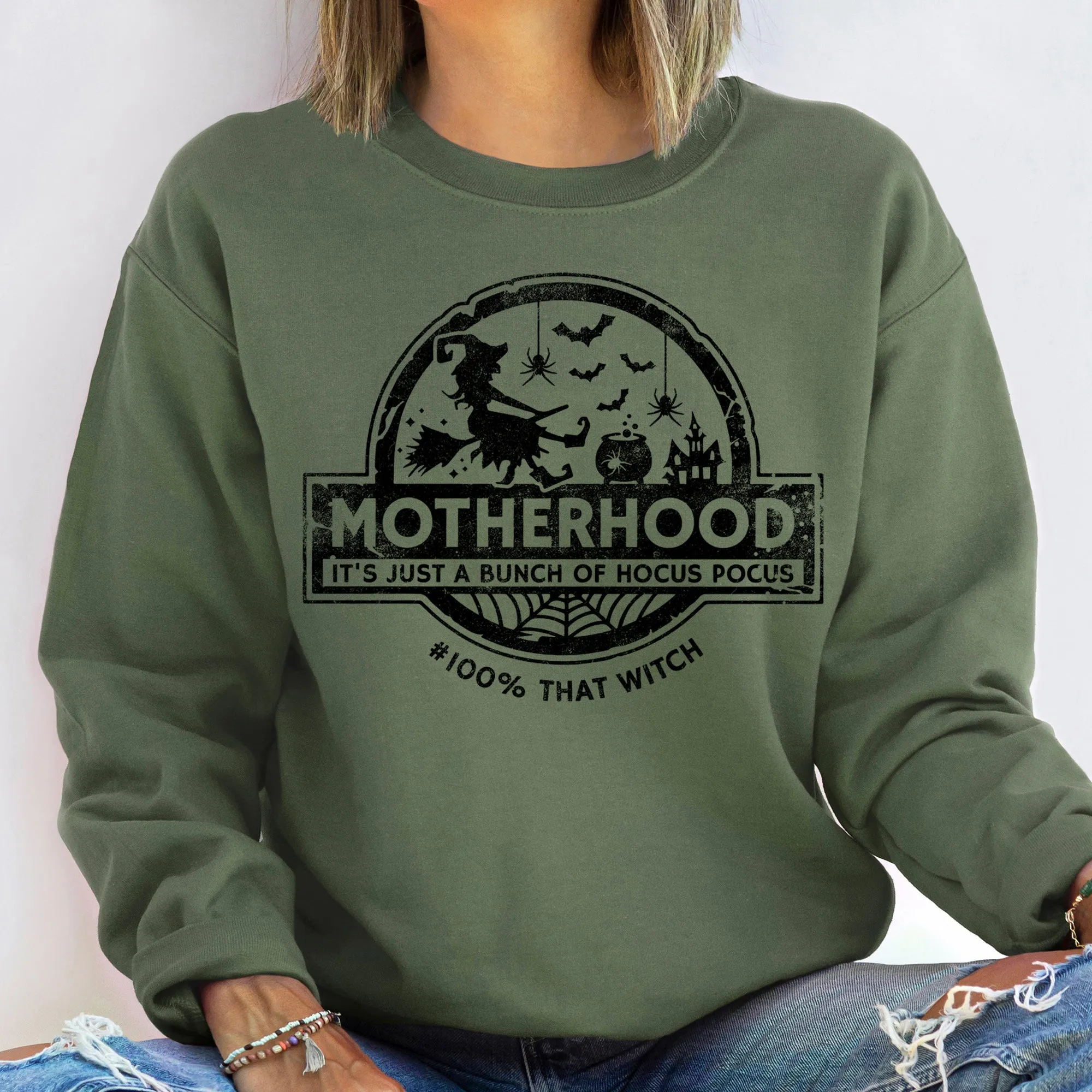 Mother Witch Vintage Halloween Sweatshirt sold by Refinery Number One product image thumbnail 3