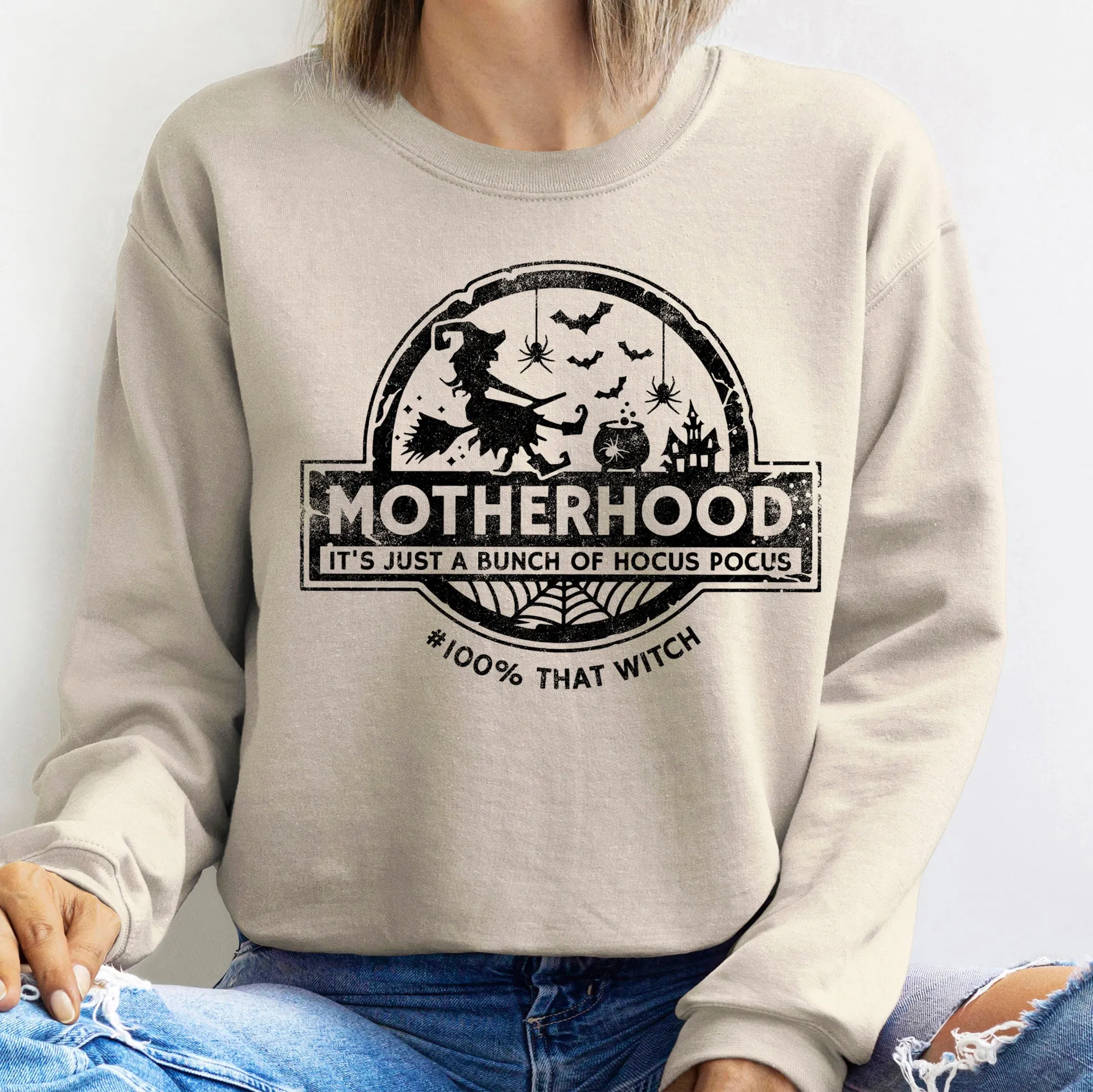 Mother Witch Vintage Halloween Sweatshirt sold by Refinery Number One product image thumbnail 4