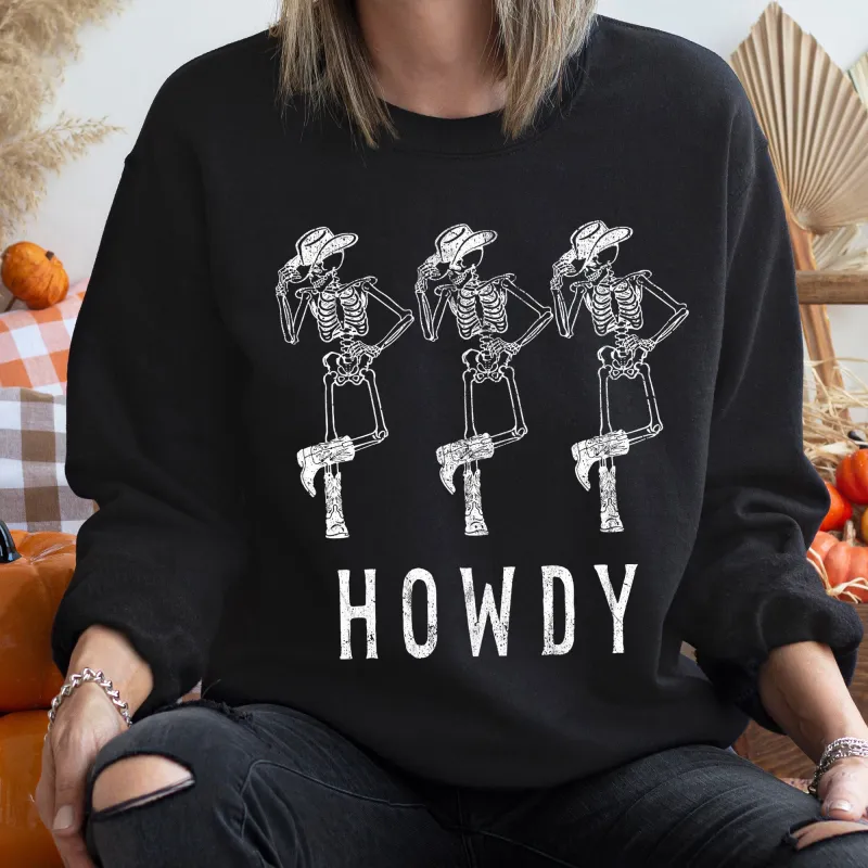 Howdy Cowboy Vintage Halloween Sweatshirt sold by Refinery Number One