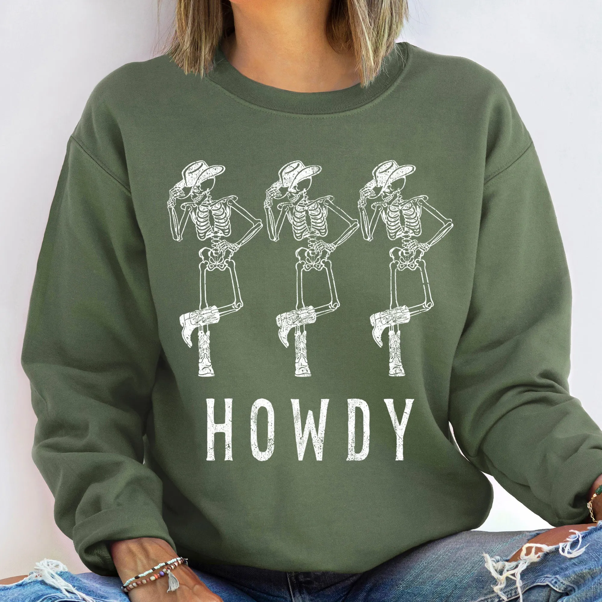 Howdy Cowboy Vintage Halloween Sweatshirt sold by Refinery Number One product image thumbnail 2