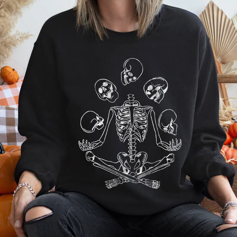 Skeleton Juggling Vintage Halloween Sweatshirt sold by Refinery Number One