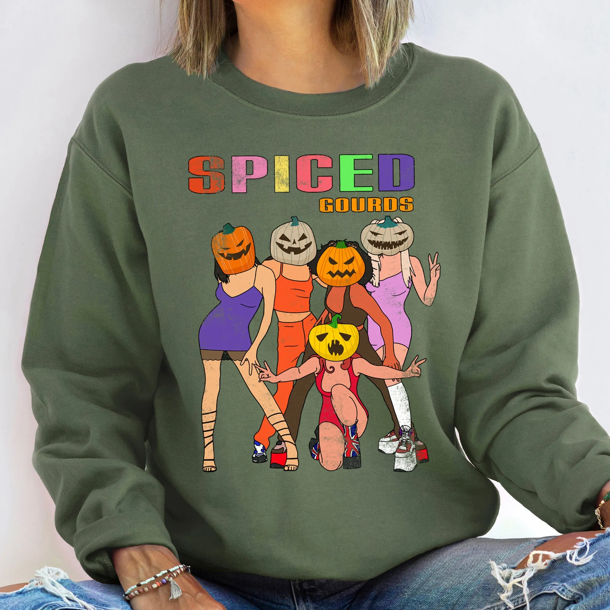 Spiced Gourds Halloween Sweatshirt sold by Refinery Number One product image thumbnail 4