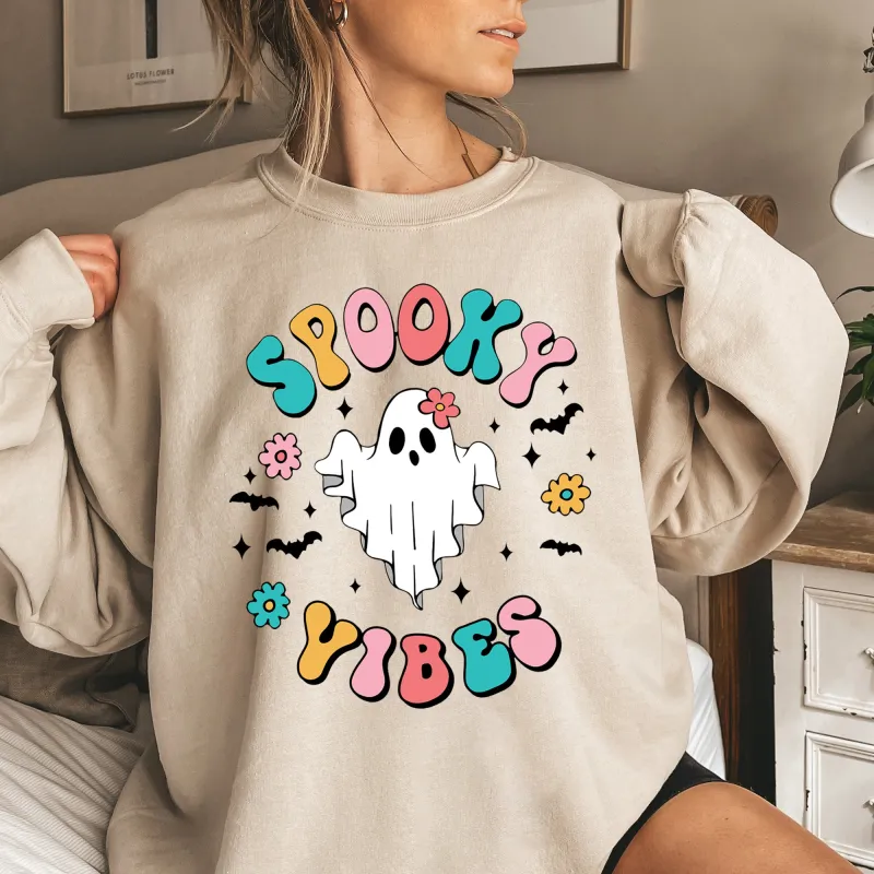 Spooky Vibes Vintage Halloween Sweatshirt sold by Refinery Number One
