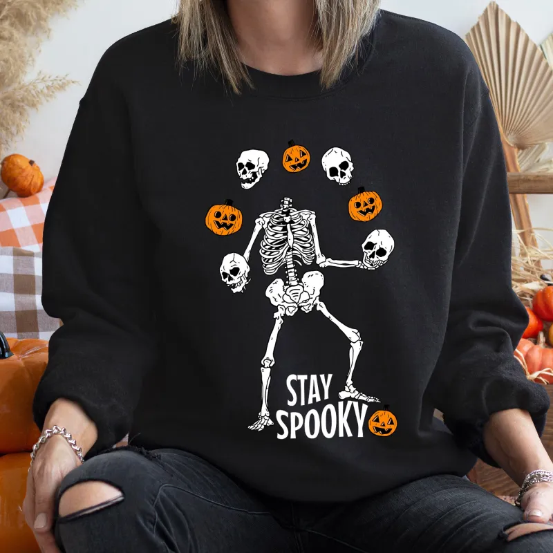 Stay Spooky Juggling Halloween Sweatshirt sold by Refinery Number One