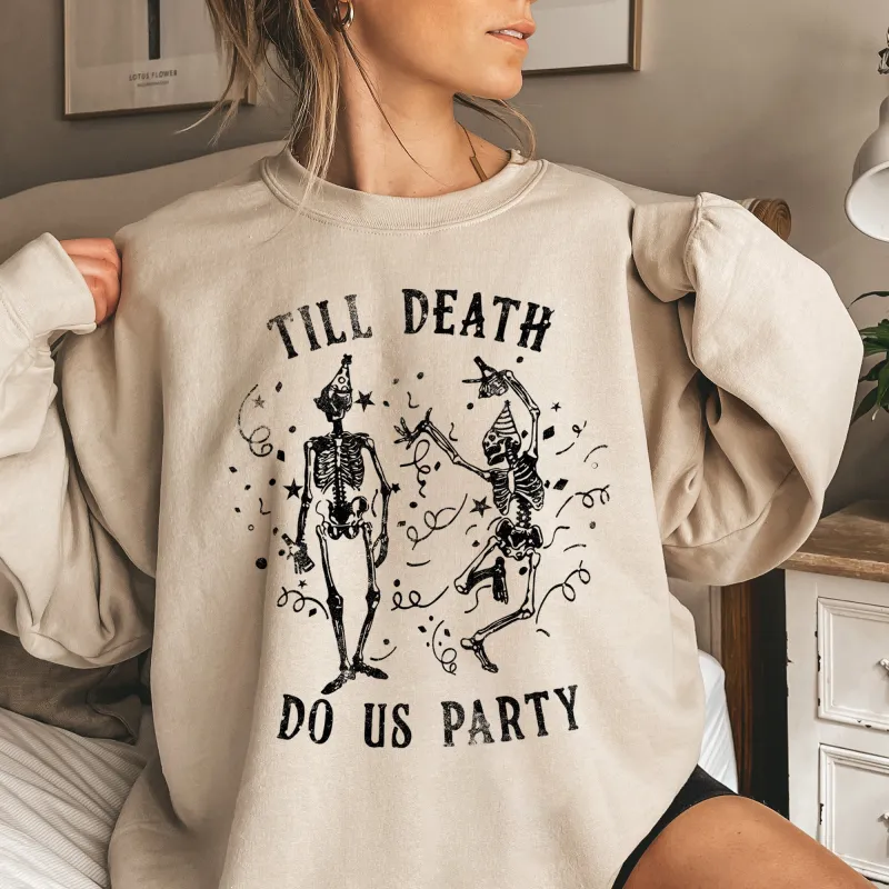 Till Death Vintage Halloween Sweatshirt sold by Refinery Number One