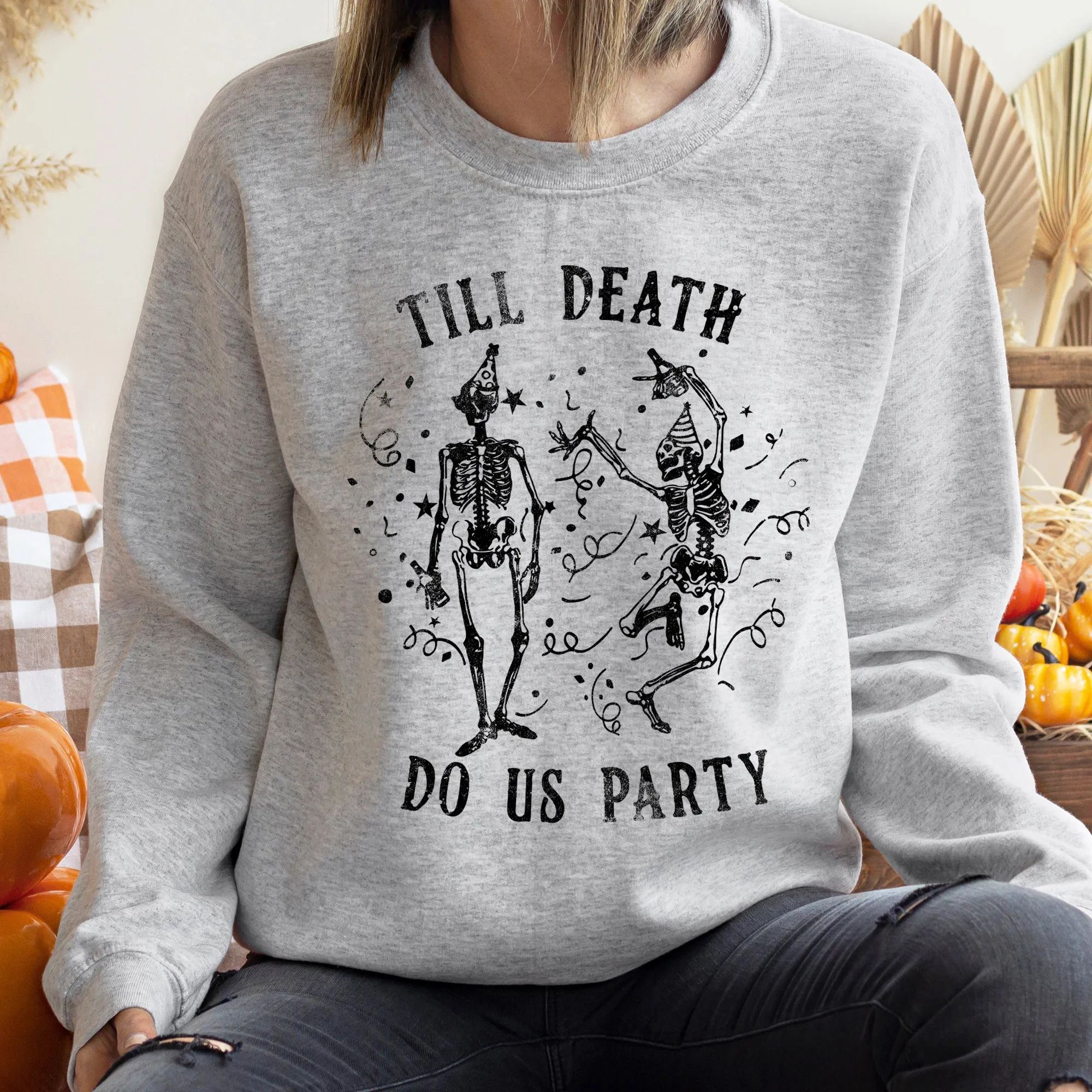 Till Death Vintage Halloween Sweatshirt sold by Refinery Number One product image thumbnail 2
