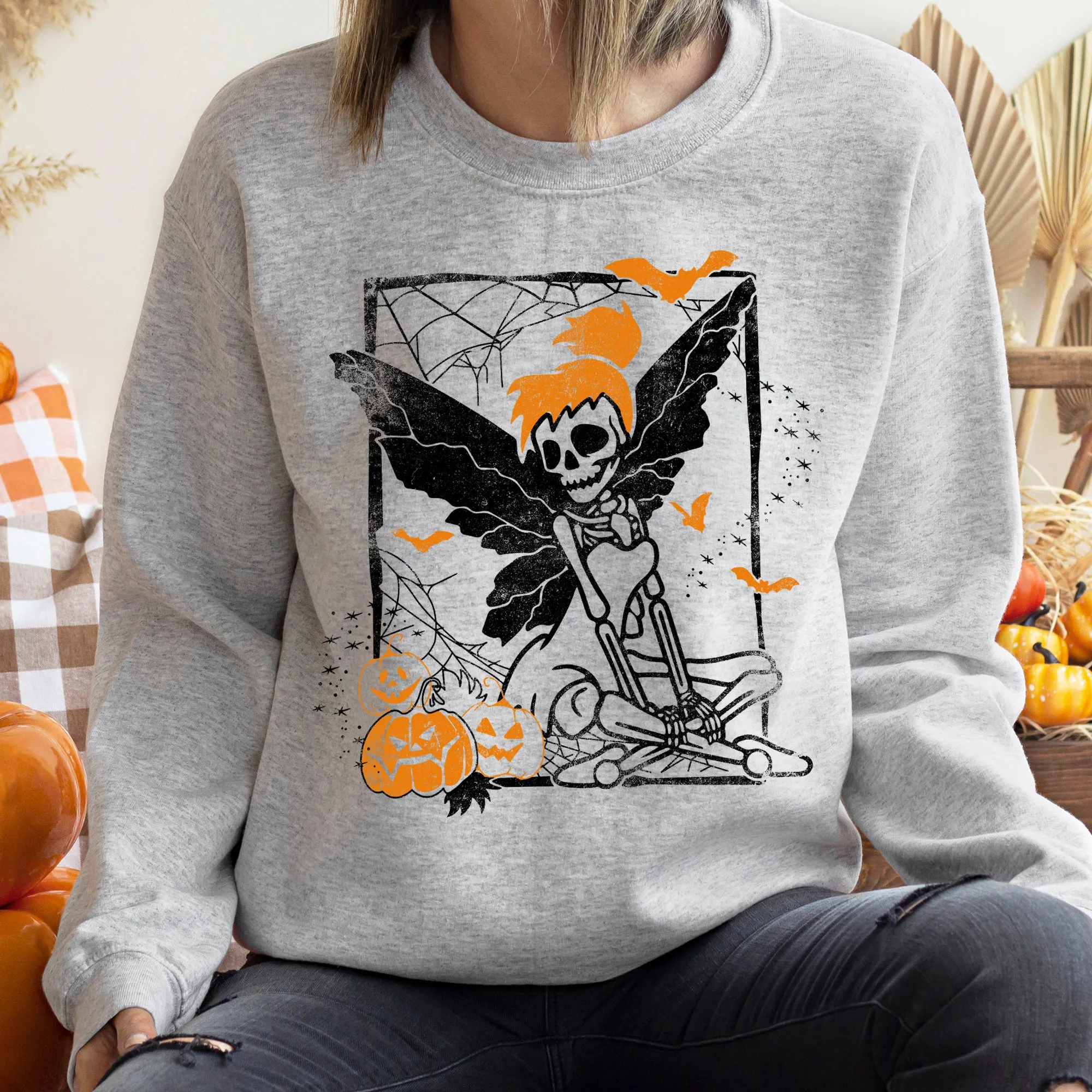Tinkerbell Skeleton Halloween Sweatshirt sold by Refinery Number One product image thumbnail 2