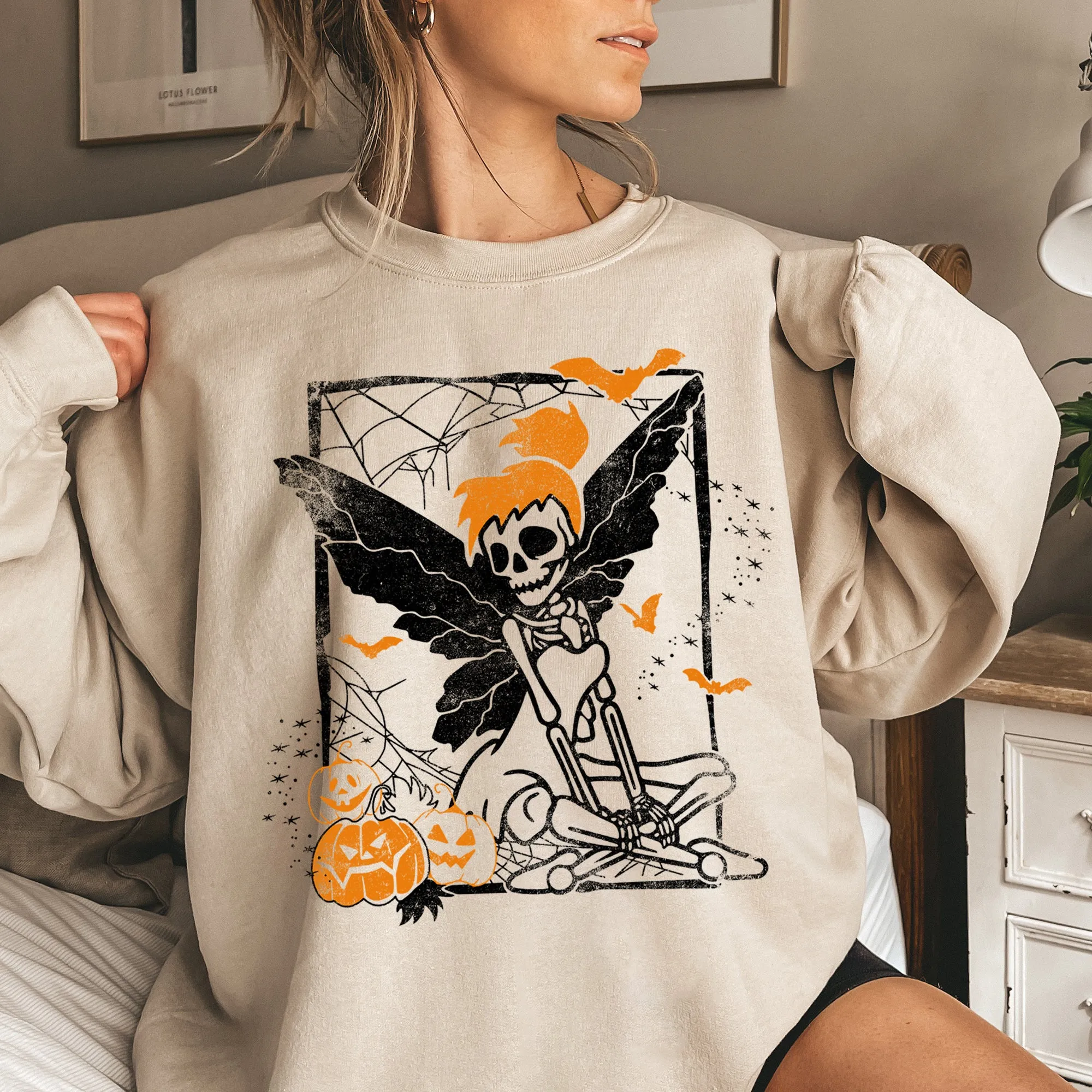 Tinkerbell Skeleton Halloween Sweatshirt sold by Refinery Number One