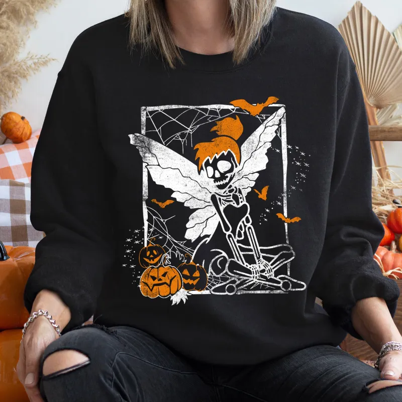 Tinkerbell Skeleton Vintage Halloween Sweatshirt sold by Refinery Number One