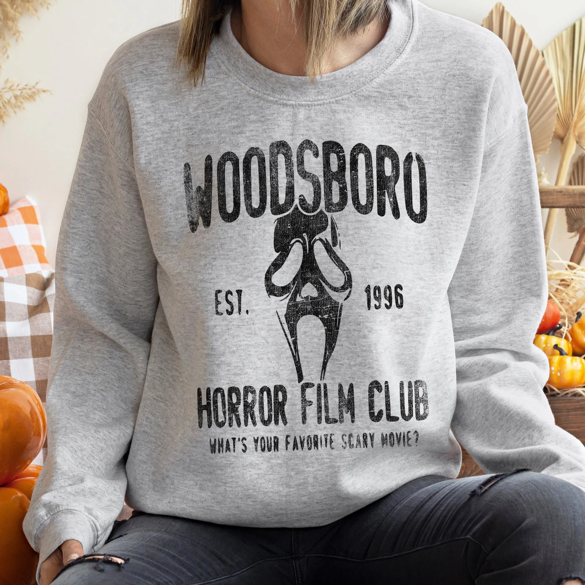 Woodsboro Vintage Halloween Sweatshirt sold by Refinery Number One product image thumbnail 2