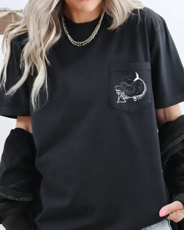 Mermaid Skeleton, Halloween Pocket Tee Comfort Colors T-Shirt sold by Refinery Number One