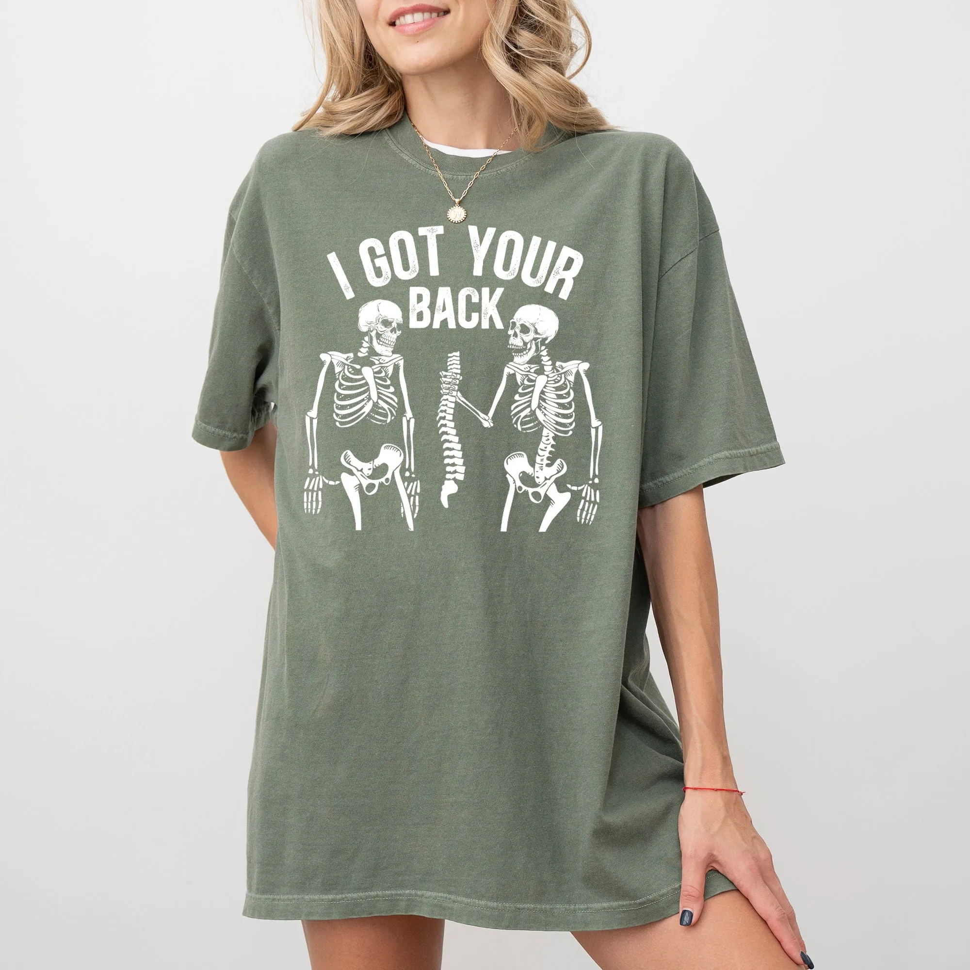 I Got Your Back, Skeleton, Witch, Aesthetic, Funny, Meme, Halloween, Spooky, Costume, Tshirt Comfort Colors T-Shirt sold by Refinery Number One product image thumbnail 5