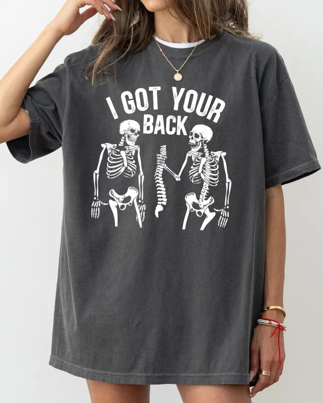 I Got Your Back, Skeleton, Witch, Aesthetic, Funny, Meme, Halloween, Spooky, Costume, Tshirt Comfort Colors T-Shirt sold by Refinery Number One