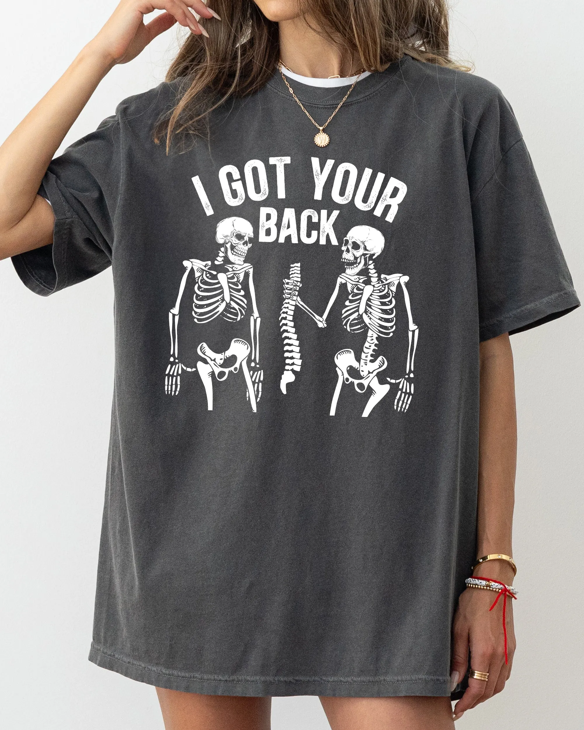 I Got Your Back, Skeleton, Witch, Aesthetic, Funny, Meme, Halloween, Spooky, Costume, Tshirt Comfort Colors T-Shirt sold by Refinery Number One