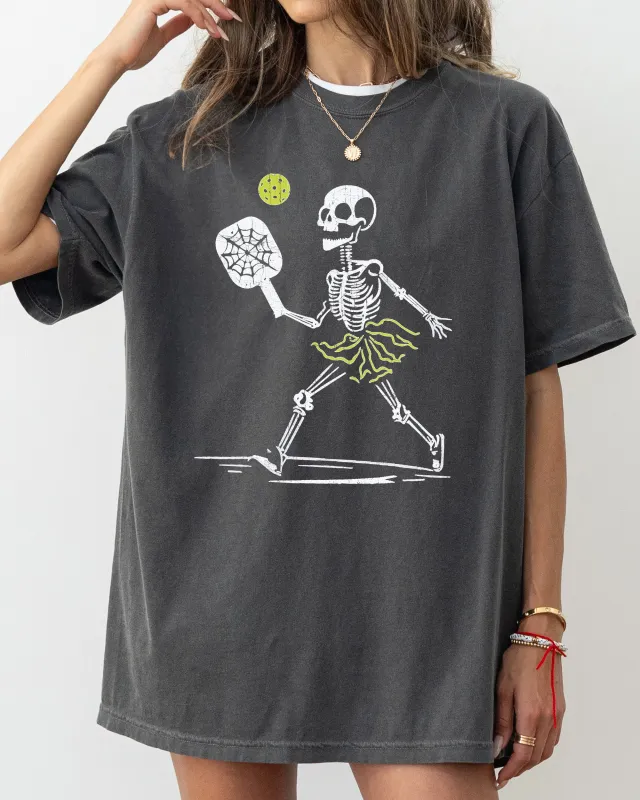Pickleball Skeleton, Funny, Witch, Aesthetic, Meme, Halloween, Spooky, Costume, Tshirt Comfort Colors T-Shirt sold by Refinery Number One