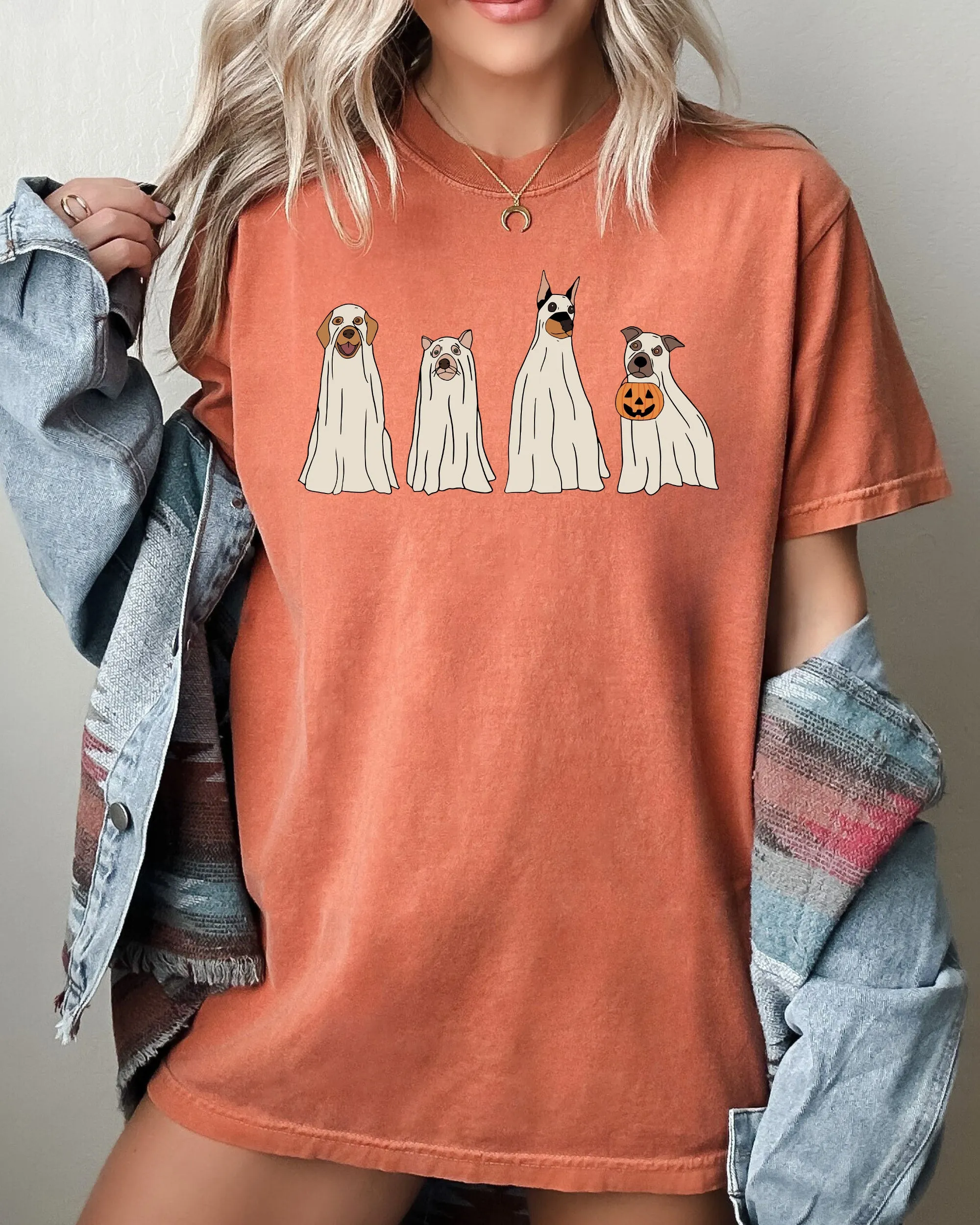 Spooky Ghost Dogs, Bathroom, Funny, Witch, Aesthetic, Meme, Halloween, Spooky, Costume, Tshirt Comfort Colors T-Shirt sold by Refinery Number One