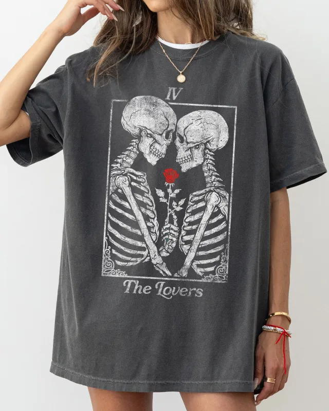 The Lovers, Skeleton, Ghost, Funny, Witch, Aesthetic, Meme, Halloween, Spooky, Costume, Tshirt Comfort Colors T-Shirt sold by Refinery Number One