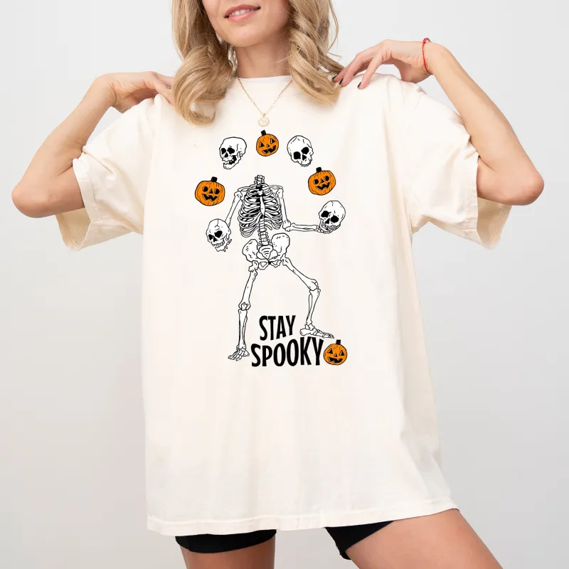 Stay Spooky, Skeleton, Ghost, Funny, Witch, Aesthetic, Meme, Halloween, Spooky, Costume, Tshirt Comfort Colors T-Shirt sold by Refinery Number One