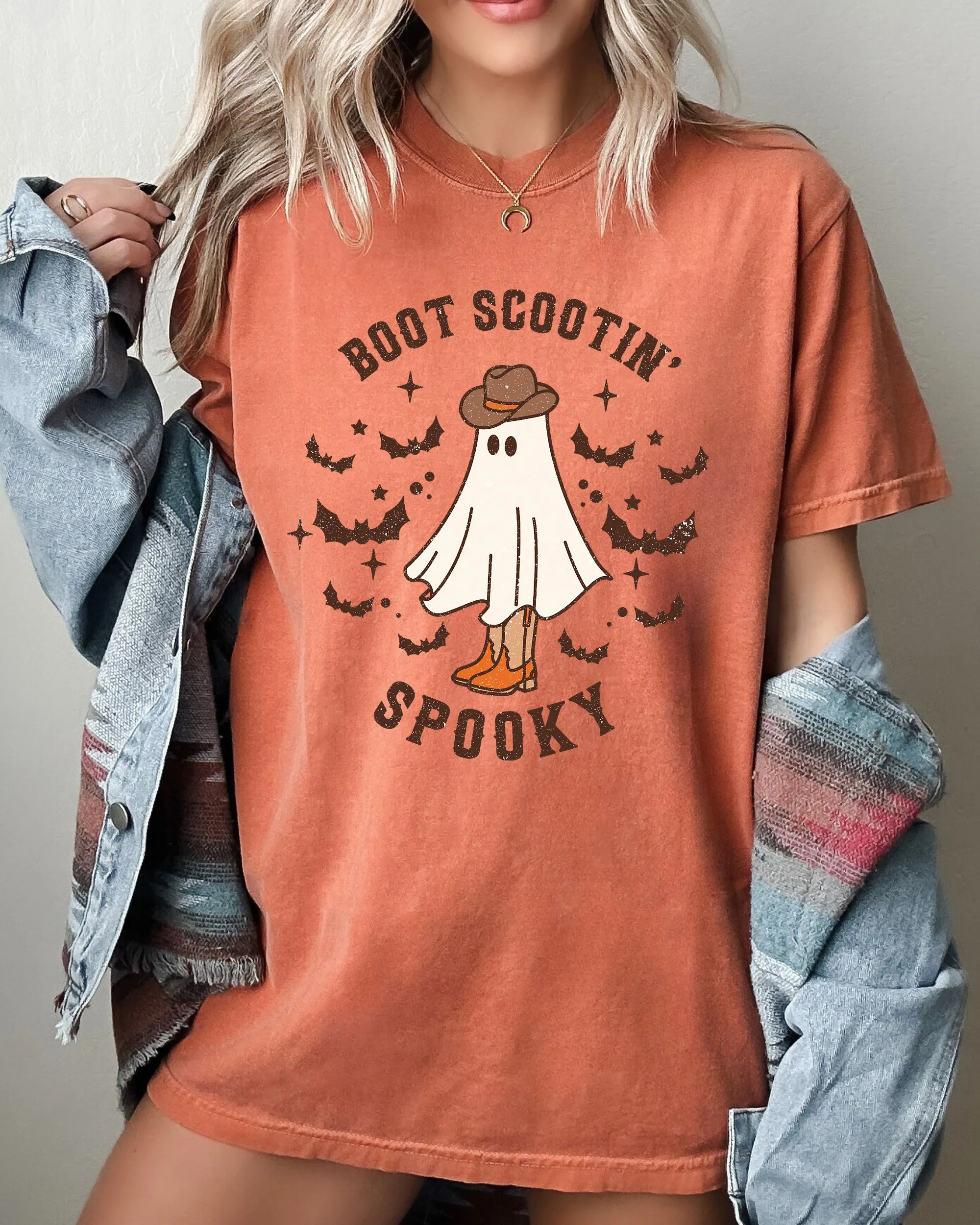 Boot Scootin' Spooky, Ghost, Bat, Skeleton, Funny, Witch, Aesthetic, Meme, Halloween, Spooky, Costume, Tshirt Comfort Colors T-Shirt sold by Refinery Number One product image thumbnail 3