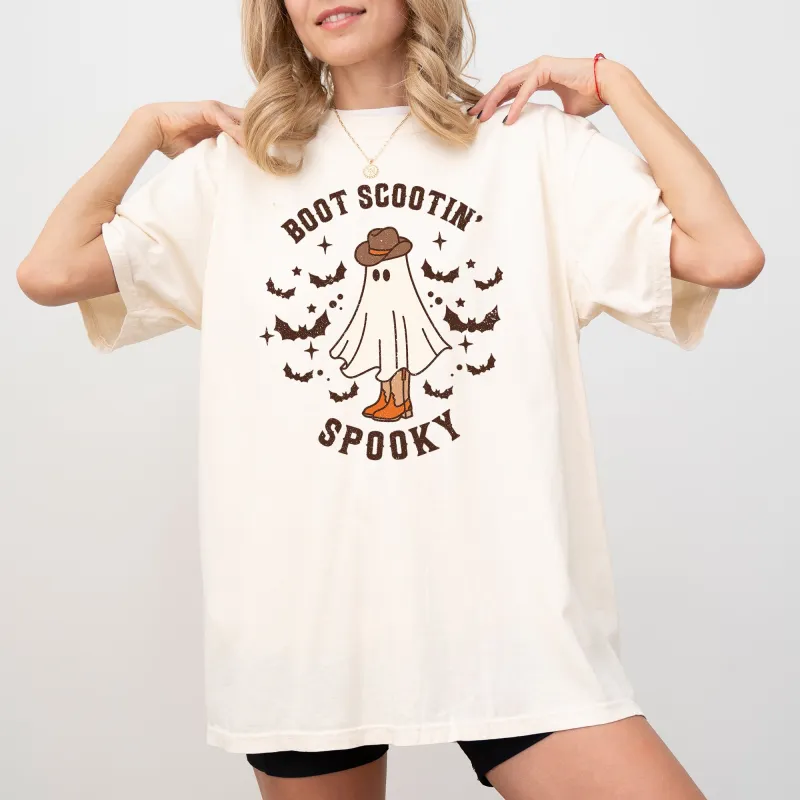 Boot Scootin' Spooky, Ghost, Bat, Skeleton, Funny, Witch, Aesthetic, Meme, Halloween, Spooky, Costume, Tshirt Comfort Colors T-Shirt sold by Refinery Number One