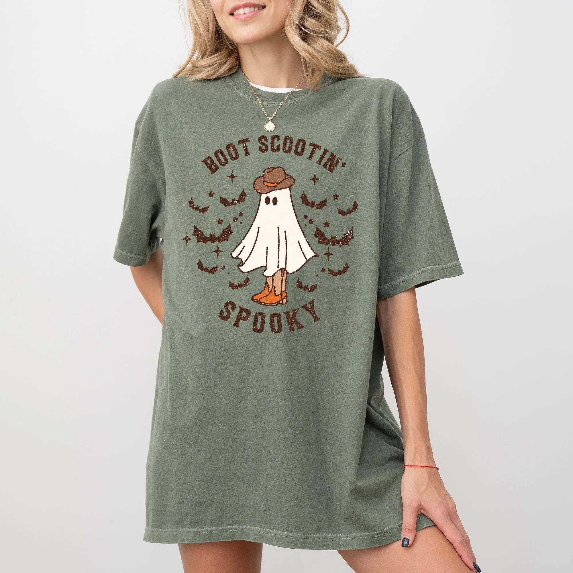 Boot Scootin' Spooky, Ghost, Bat, Skeleton, Funny, Witch, Aesthetic, Meme, Halloween, Spooky, Costume, Tshirt Comfort Colors T-Shirt sold by Refinery Number One product image thumbnail 2
