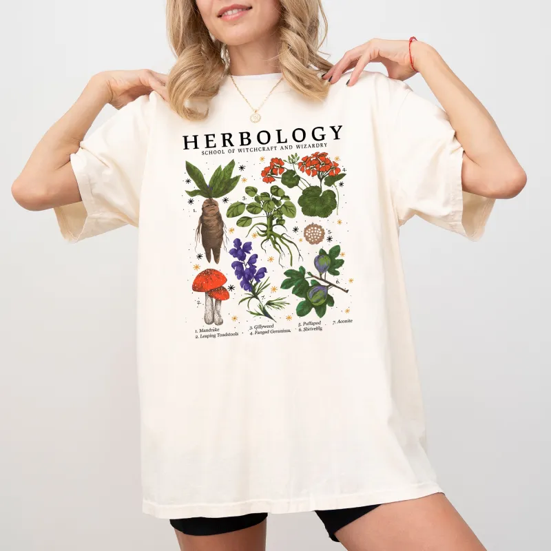 Herbology, Mushroom, Skeleton, Ghost, Funny, Witch, Aesthetic, Meme, Halloween, Spooky, Costume, Tshirt Comfort Colors T-Shirt sold by Refinery Number One
