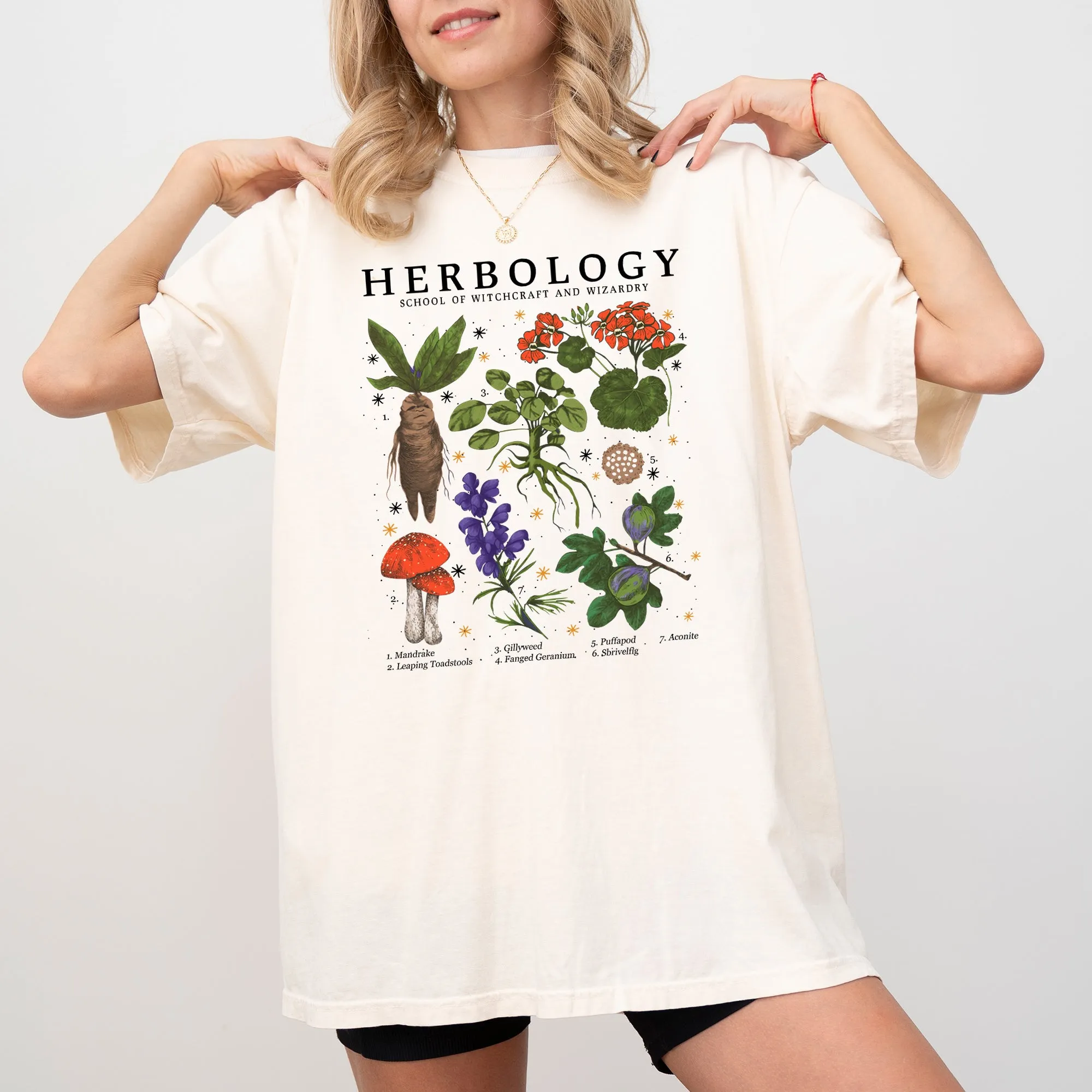 Herbology, Mushroom, Skeleton, Ghost, Funny, Witch, Aesthetic, Meme, Halloween, Spooky, Costume, Tshirt Comfort Colors T-Shirt sold by Refinery Number One