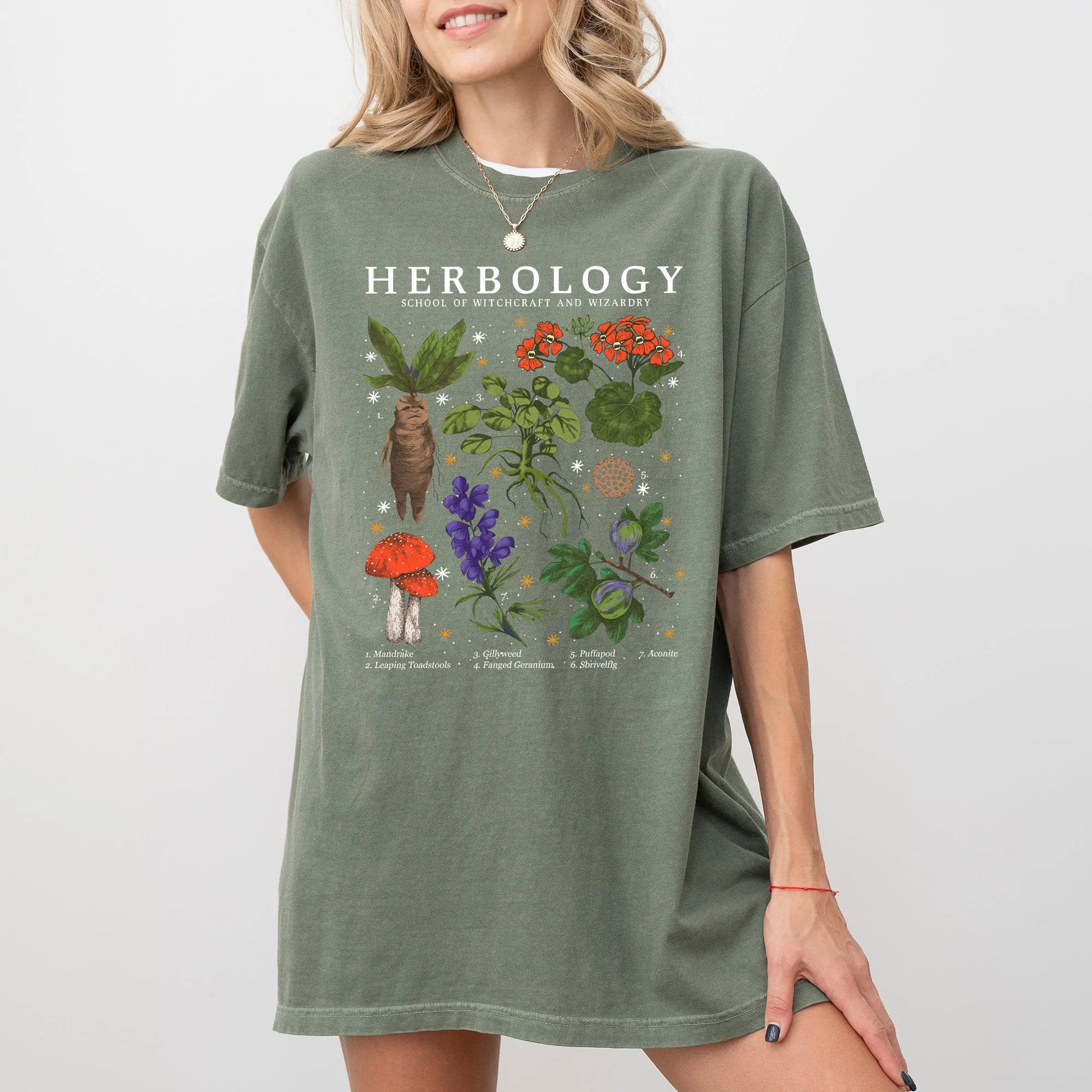 Herbology, Mushroom, Skeleton, Ghost, Funny, Witch, Aesthetic, Meme, Halloween, Spooky, Costume, Tshirt Comfort Colors T-Shirt sold by Refinery Number One product image thumbnail 4