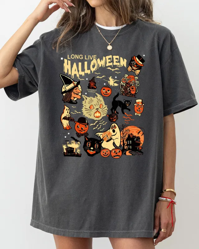 Long Live Halloween, Pumpkin, Spooky, Skeleton, Funny, Witch, Aesthetic, Meme, Halloween, Costume, Tshirt Comfort Colors T-Shirt sold by Refinery Number One