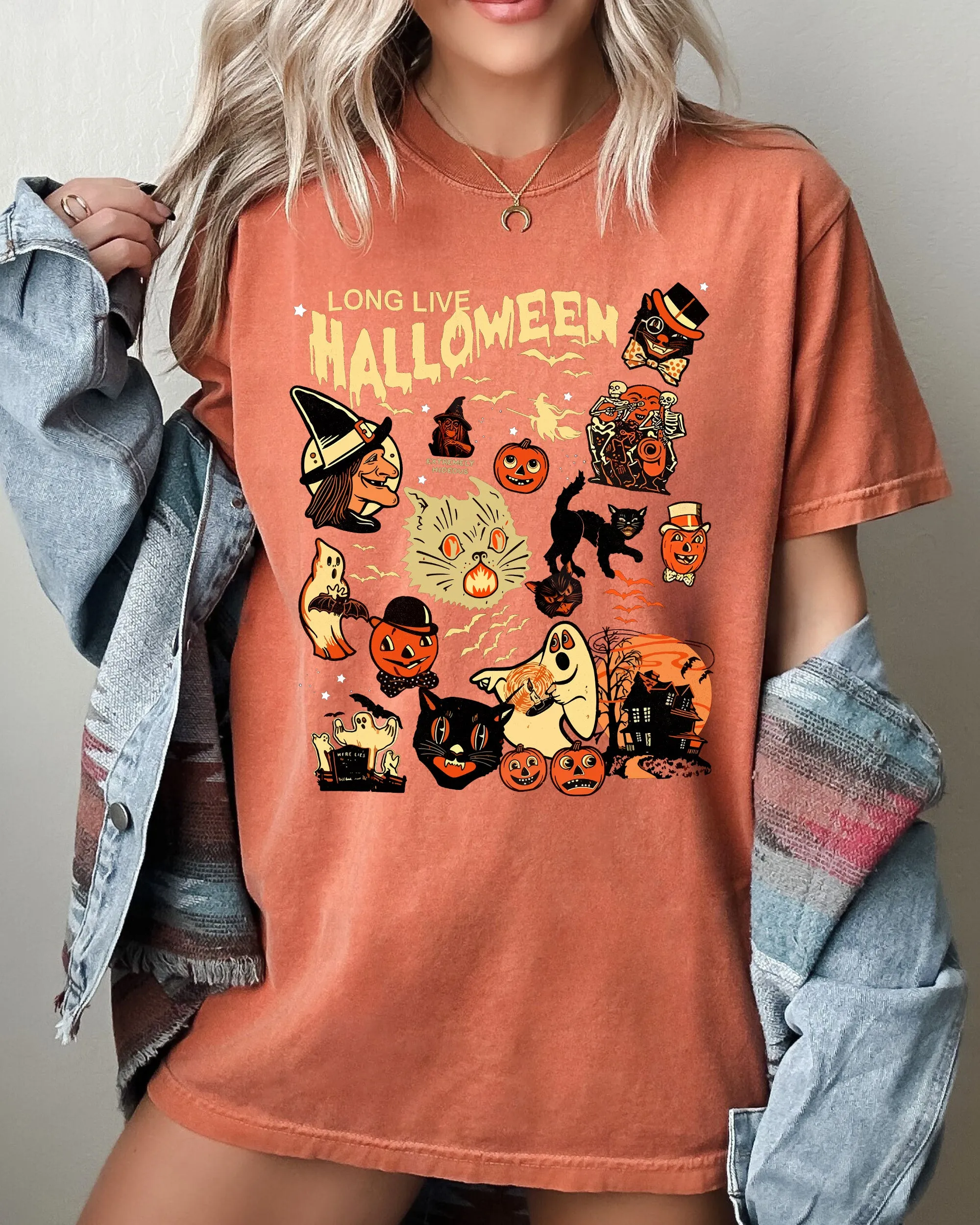 Long Live Halloween, Pumpkin, Spooky, Skeleton, Funny, Witch, Aesthetic, Meme, Halloween, Costume, Tshirt Comfort Colors T-Shirt sold by Refinery Number One product image thumbnail 4