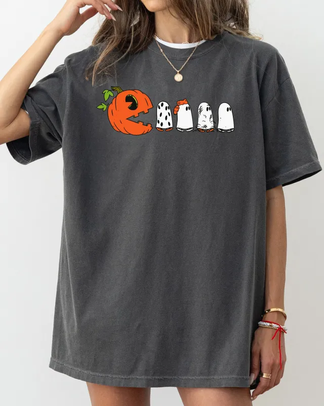 Pacman Pumpkin, Spooky, Skeleton, Funny, Witch, Aesthetic, Meme, Halloween, Costume, Tshirt Comfort Colors T-Shirt sold by Refinery Number One