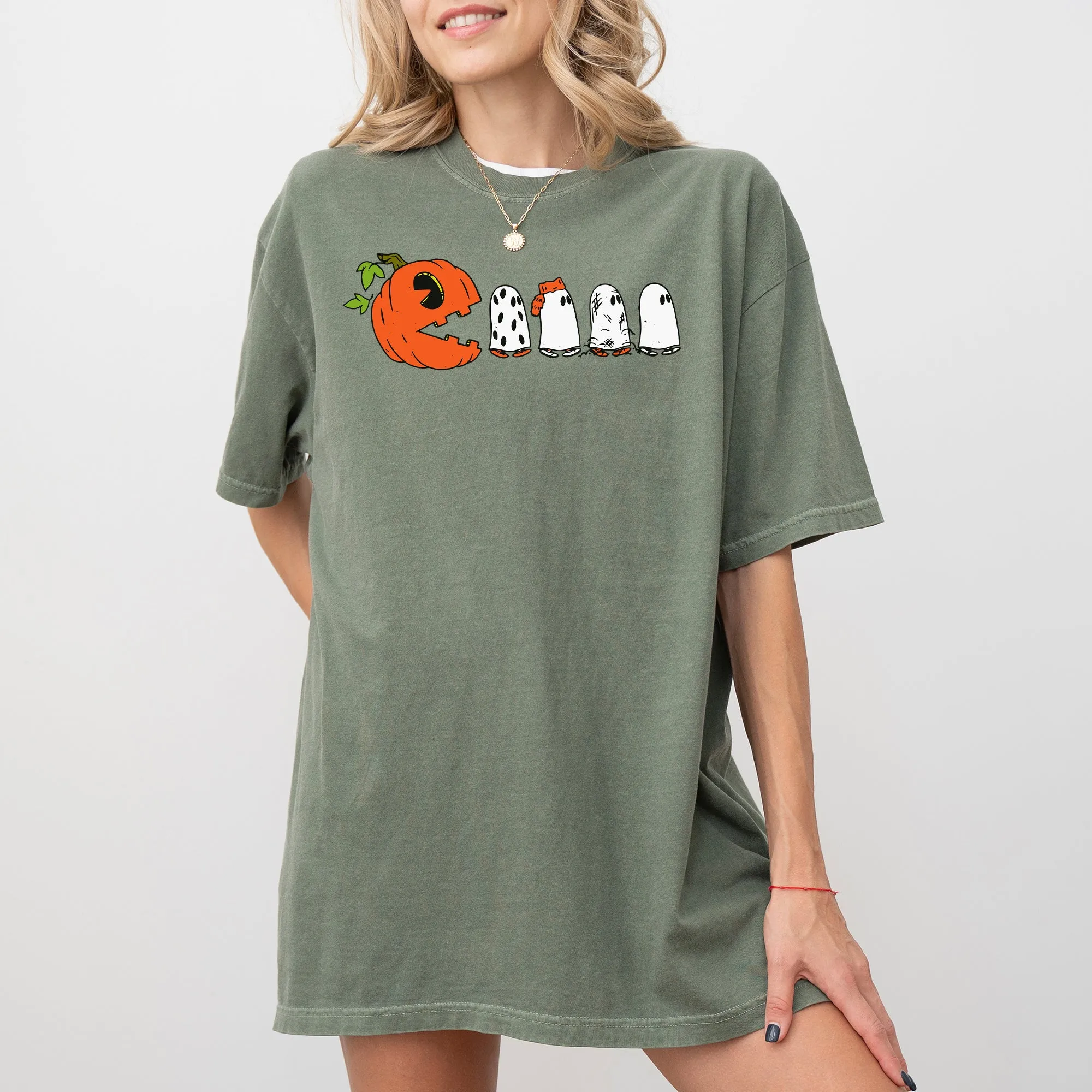 Pacman Pumpkin, Spooky, Skeleton, Funny, Witch, Aesthetic, Meme, Halloween, Costume, Tshirt Comfort Colors T-Shirt sold by Refinery Number One product image thumbnail 4