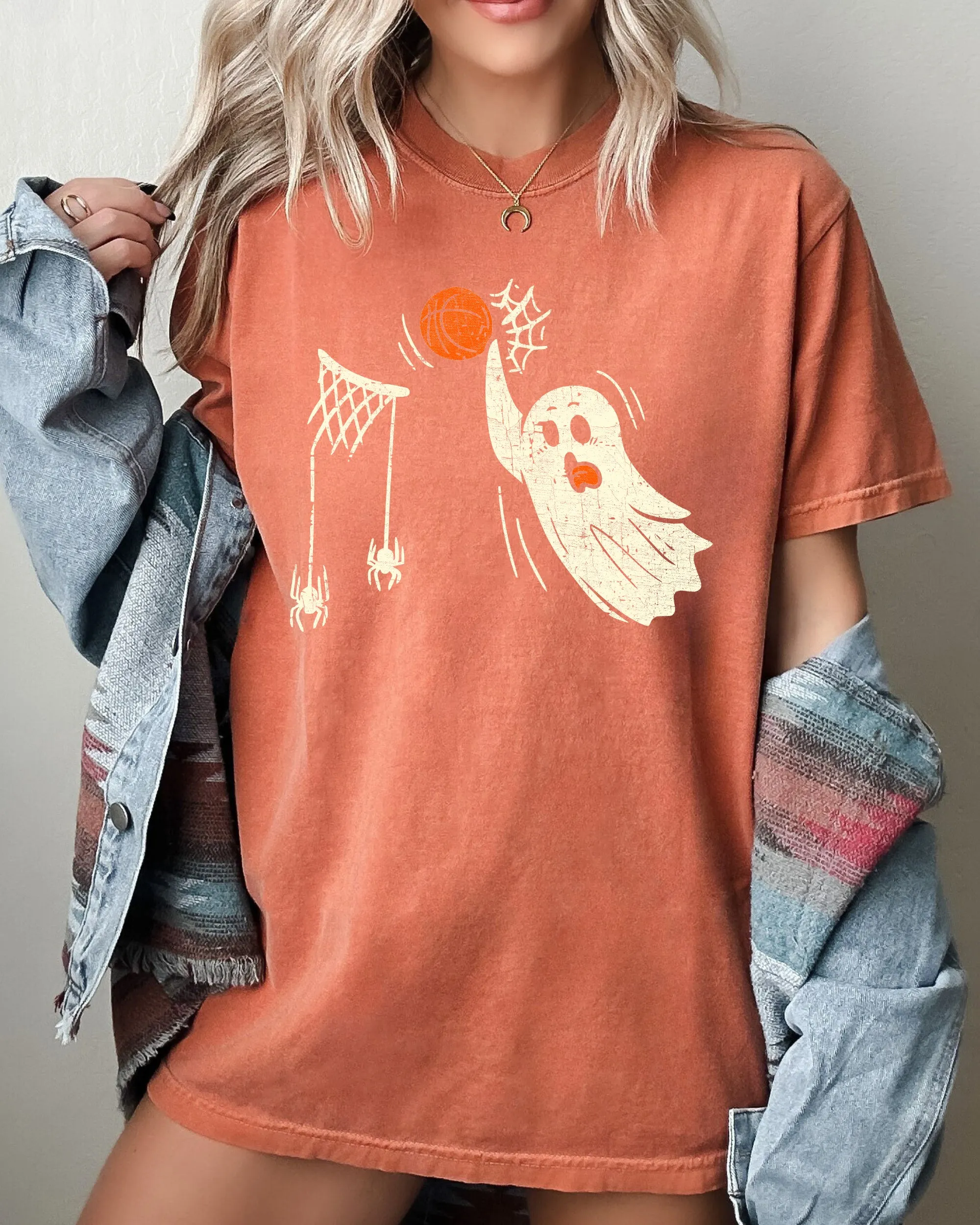 Basketball Ghost, Spooky, Skeleton, Funny, Witch, Aesthetic, Meme, Halloween, Costume, Tshirt Comfort Colors T-Shirt sold by Refinery Number One product image thumbnail 4